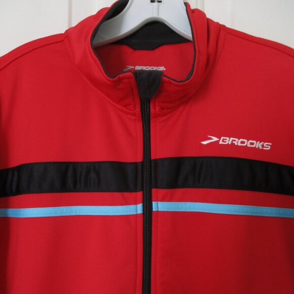 Brooks Womens L/S Red Full-Zip Active Running Jacket - Size Medium - Picture 2 of 3